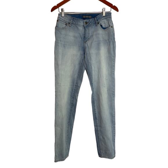 Garnet Hill Light Wash Mid Rise Skinny Jeans Size 26 Organic Cotton Stretch - Picture 1 of 11